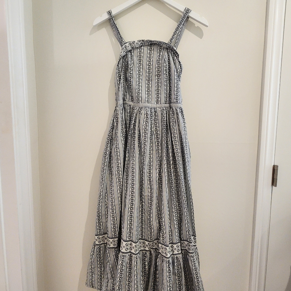 Max Studio: Black/White/Blue Floral Maxi Dress - Size S